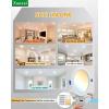 imagezouzai 24 Pack UltraThin LED Recessed Ceiling Light with Junction Box 5CCT Adjustable Dimmable CanKiller Downlight  ETL and Energy Star Certified Baffle 6 inch6 inch
