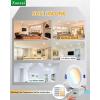 imagezouzai 24 Pack UltraThin LED Recessed Ceiling Light with Junction Box 5CCT Adjustable Dimmable CanKiller Downlight  ETL and Energy Star Certified Baffle 6 inch4 inch