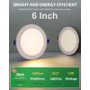 imagezouzai 24 Pack UltraThin LED Recessed Ceiling Light with Junction Box 5CCT Adjustable Dimmable CanKiller Downlight  ETL and Energy Star Certified Baffle 6 inch6 inch