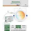imagezouzai 24 Pack UltraThin LED Recessed Ceiling Light with Junction Box 5CCT Adjustable Dimmable CanKiller Downlight  ETL and Energy Star Certified Baffle 6 inch6 inch