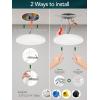 imagezouzai LED Flush Mount Ceiling Light Dimmable 5CCT Reset 2700K3000K4000K5000K6000K7Inch 15W Ultra Thin Round Lighting Fixture for Bedroom ETL ListedWhite12 Pack7 inch7INCH12PW