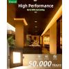 imagezouzai Square Led Recessed Lighting5CCT Ultra Thin Square Led Ceiling Light with Junction BoxCRI902700K5000K SelectableDimmable Canless DownlightETL and Energy Star Black12 Pack 4 InchBlack