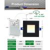 imagezouzai Square Led Recessed Lighting5CCT Ultra Thin Square Led Ceiling Light with Junction BoxCRI902700K5000K SelectableDimmable Canless DownlightETL and Energy Star Black12 Pack 4 InchBlack