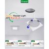 imagezouzai Square Led Recessed Lighting5CCT Ultra Thin Square Led Ceiling Light with Junction BoxCRI902700K5000K SelectableDimmable Canless DownlightETL and Energy Star Black12 Pack 4 InchWhite