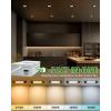 imagezouzai Square Led Recessed Lighting5CCT Ultra Thin Square Led Ceiling Light with Junction BoxCRI902700K5000K SelectableDimmable Canless DownlightETL and Energy Star Black12 Pack 4 InchBlack
