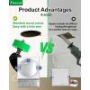 imagezouzai Square Led Recessed Lighting5CCT Ultra Thin Square Led Ceiling Light with Junction BoxCRI902700K5000K SelectableDimmable Canless DownlightETL and Energy Star Black12 Pack 4 InchWhite