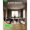 imagezouzai Square Led Recessed Lighting5CCT Ultra Thin Square Led Ceiling Light with Junction BoxCRI902700K5000K SelectableDimmable Canless DownlightETL and Energy Star Black12 Pack 4 InchBlack