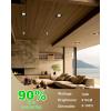 imagezouzai Square Led Recessed Lighting5CCT Ultra Thin Square Led Ceiling Light with Junction BoxCRI902700K5000K SelectableDimmable Canless DownlightETL and Energy Star Black12 Pack 4 InchBlack