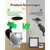 imagezouzai Square Led Recessed Lighting5CCT Ultra Thin Square Led Ceiling Light with Junction BoxCRI902700K5000K SelectableDimmable Canless DownlightETL and Energy Star Black12 Pack 4 InchBlack