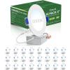 imagezouzai 24 Pack 6 Inch UltraThin LED Recessed Ceiling Light with Junction Box 5000K Daylight 12W 110W Eqv Dimmable CanKiller Downlight 1080LM High Brightness  ETL and Energy Star Certified5000K Daylight