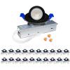 image:imagezouzai 20 Pack 2 inch Black LED Gimbal Led Recessed Light with Junction Box 36090 Adjustable Directional Eyeball Lighting Dimmable 2700K3000K3500K4000K5000K 900LM 10W85WETLampEnergy Star