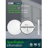 image:imagezouzai LED Flush Mount Ceiling Light Dimmable 5CCT Selectable 2700K3000K4000K5000K6000K7 Inch 15W Ultra Thin Round Lighting Fixture for Bedroom ETL Listed 7 InchWhite1 Pack