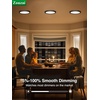 image:imagezouzai 3rd Gen 7Inch UltraThin LED Flush Mount Ceiling Light 067 LowProfile for Low Ceilings 15W 1510LM Dimmable 5CCT 2700K6000K FireRetardant ETL Listed amp Energy Star Damp RatedBlack12 Pack