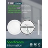 image:imagezouzai 3rd Gen 7Inch UltraThin LED Flush Mount Ceiling Light 067 LowProfile for Low Ceilings 15W 1510LM Dimmable 5CCT 2700K6000K FireRetardant ETL Listed amp Energy Star Damp RatedWhite12 Pack