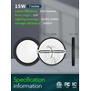 image:imagezouzai 3rd Gen 7Inch UltraThin LED Flush Mount Ceiling Light 067 LowProfile for Low Ceilings 15W 1510LM Dimmable 5CCT 2700K6000K FireRetardant ETL Listed amp Energy Star Damp RatedBlack12 Pack